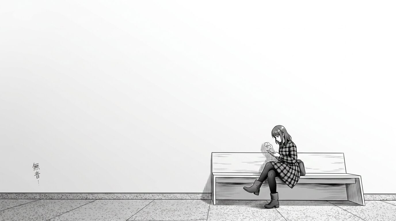 一人で本を読んでいる女性