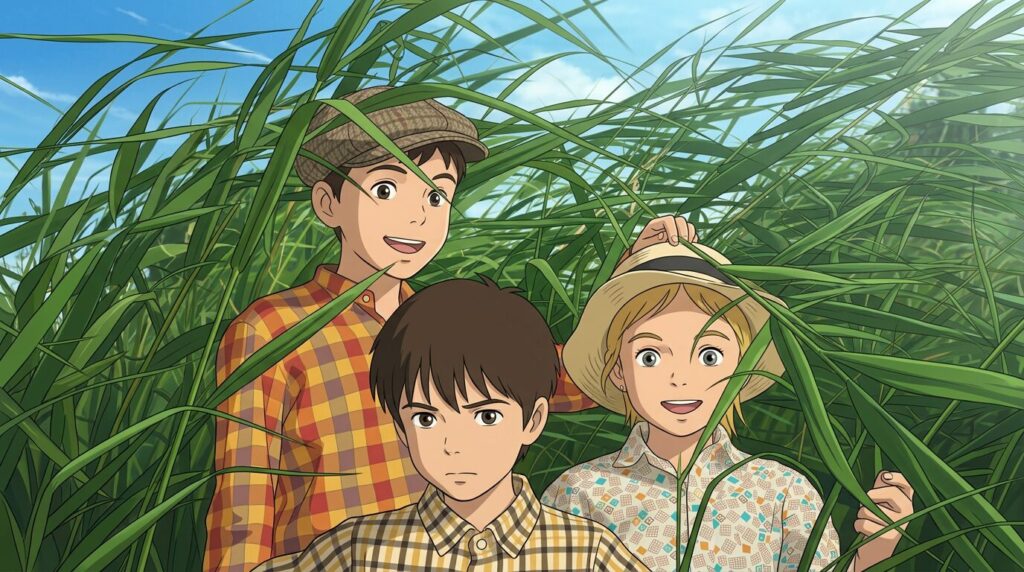 遊んでいる３人の子供