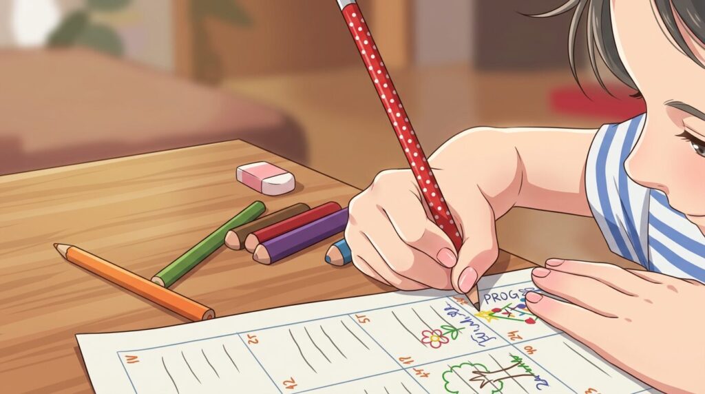 勉強をしている子供