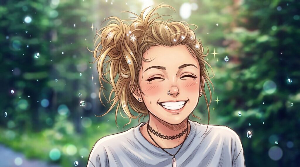 笑顔の女性